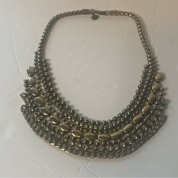 Premier Design Party Perfect Antique Matte Brass Plated Necklace - Picture 1 of 7